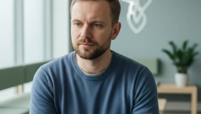 Иллюстрация к статье «Что означает фраза «диффузные изменения паренхимы печени и поджелудочной железы» в протоколе УЗИ?» — A Slavic person (adult, 30-50 year…